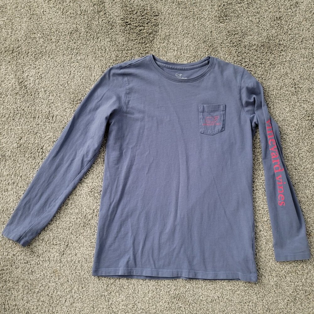 Vineyard Vines Girls Blue Long Sleeve T-Shirt X-Large 16